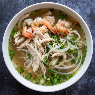 P11. Shredded Chicken Pho & Shrimp (Beef Broth)