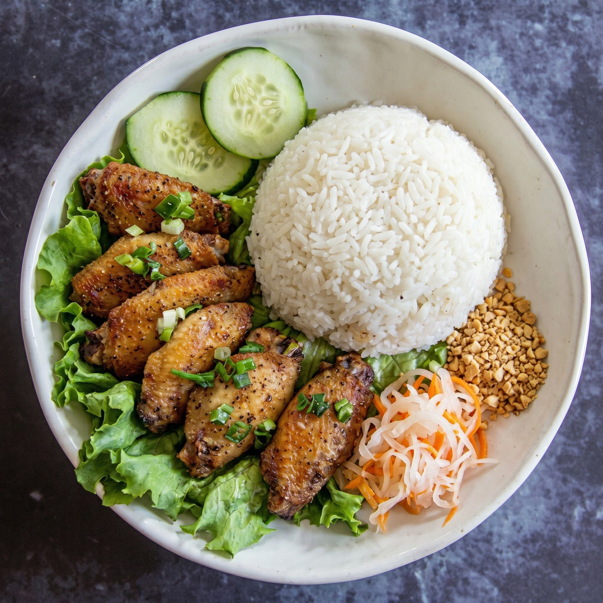 R3. Lemongrass Chicken Wings W. Rice.